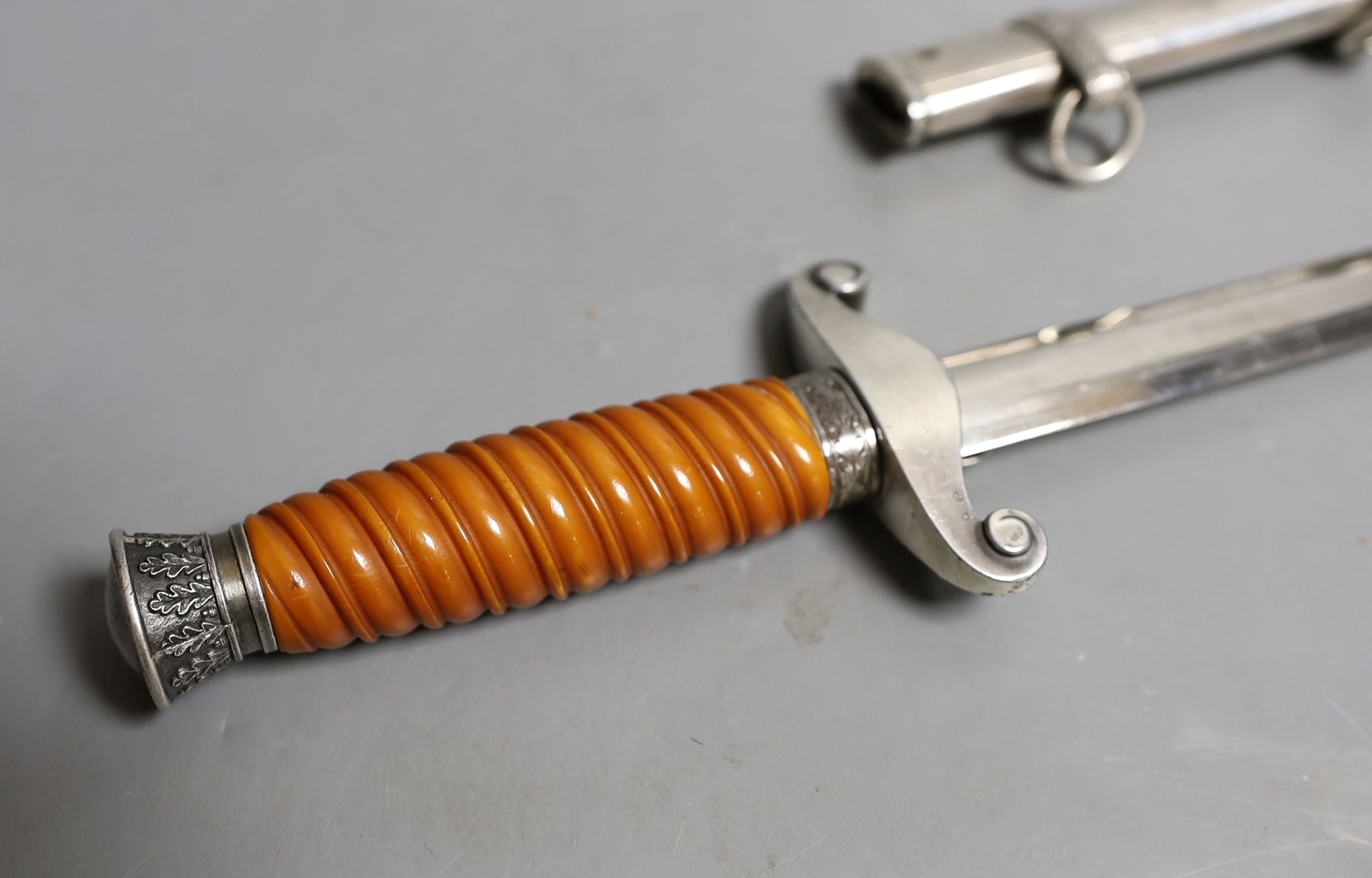 An original German navy officer's dagger, no maker, 40 cms long.